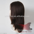 22inch Human Hair Full Lace Wig For Hair Loss Silk Top Silicone Wig
